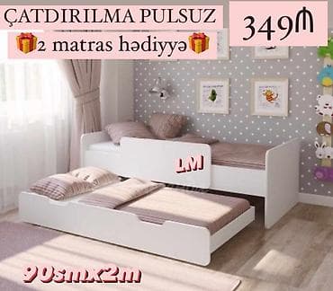 İki nəfərlik çarpayılar 2 matras hədiyyə Bir başa istehsaldan Qiymət — 2