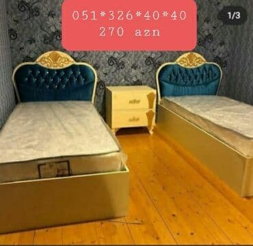 Çarpayılar: Yeni, Təknəfərlik çarpayı, Bazalı, Matrassız, Siyirməsiz, Azərbaycan — 11