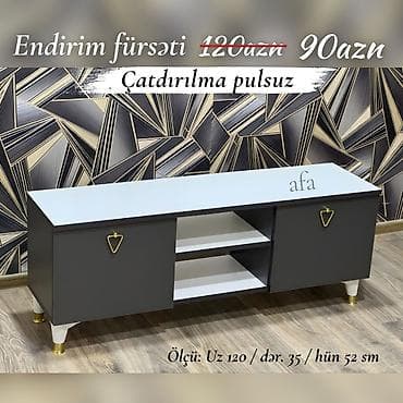 stend: TV STEND / TV altı Yeni və sifarişlə. Qiymət : 90₼ Ölçü  — 3