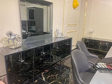 ucuz termo: Qonaq otağı üçün, İşlənmiş, Açılan, Dördbucaq masa, 8 stul — 2