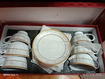 cay servisi: Çay dəsti, rəng - Ağ, Keramika — 1