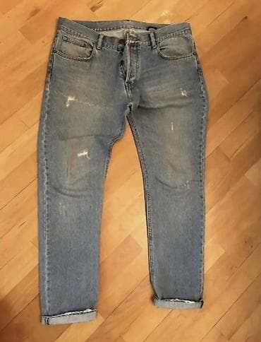 Klassik 5-cibli kişi cins şalvarı – 2 rəng variantı - Rənglər: açıq