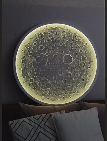 panel radiyatir: Dekorativ “Ay” LED divar lampası - Dairəvi dizayn: Ay səthinin krater — 5