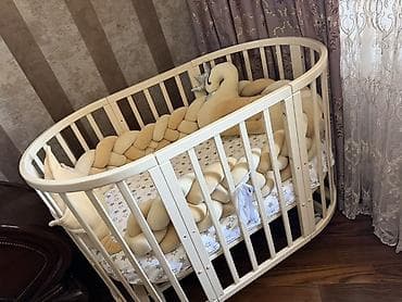 perde: Oğlan və qız üçün, Yeni, Yumru, Beşik, Dəst ilə, Matras ilə, Yellənmə mexanizmsiz — 2
