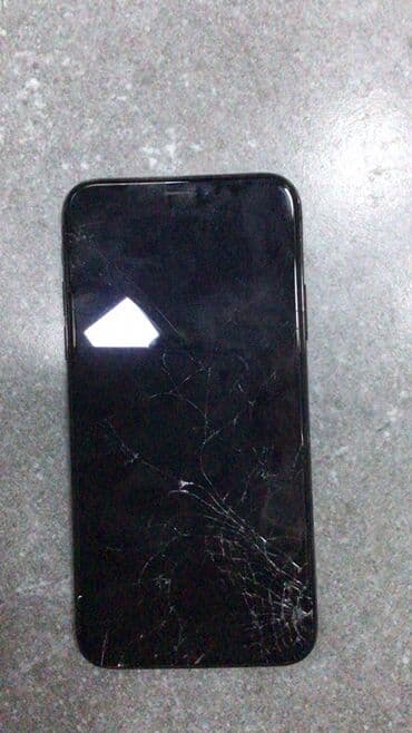 IPhone X, 64 GB, Qara, Qırıq — 2