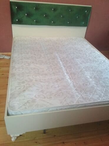 dəmir carpayı: Ölçü və rəng seçimi var.matras tam təzə deyil amma İdeal vəziyyətdədir — 3