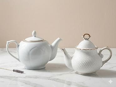 Çay dəsti, rəng - Ağ, Farfor