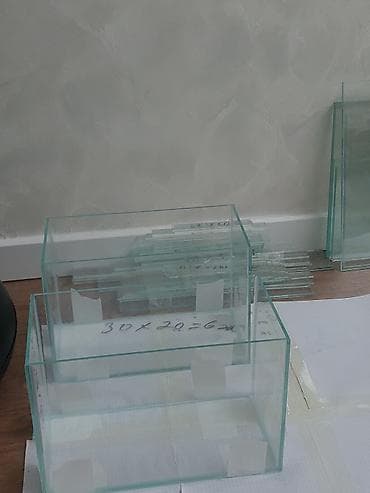 naxcivan heyvan elanlari: Şüşə akvariumlar və şüşə qutular dəsti - Material: şəffaf akvarium — 1