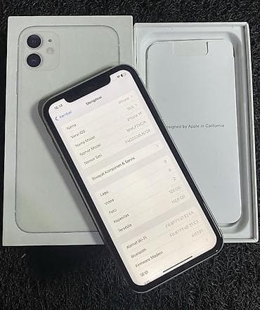 iphone 8pulus: IPhone 11, 128 GB, Ağ, Zəmanət, Simsiz şarj, Face ID — 4