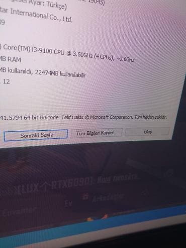oyun laptop: Masaüstü kompüter komplekti i3 9cu nesil 16ram1tb hdd 256 ssd — 8