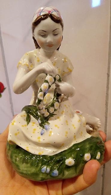 Очень редкая скульптура ЛФЗ "Девочка с венком".Мечта коллекционера! В — 7