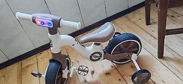 suru: Uşaq üçtəkərli velosipedi – BestTrike - Rəng: ağ/qəhvəyi - Sükanın — 4