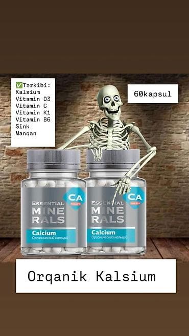 Orqanik Kalsium – Essential Minerals (CA) Məhsul forması: kapsul