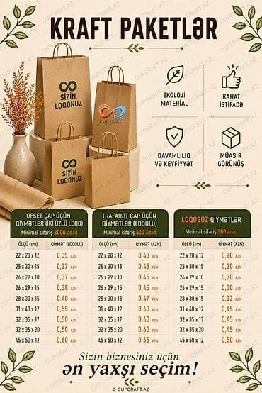 mersedes yağları: Bizneslər üçün brend loqolu və loqosuz qablaşdırma/horeca məhsulları — 3