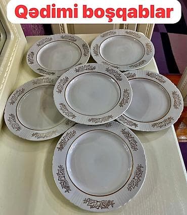gull: Boşqablar, 6 ədədli dəst, rəng - Ağ, Farfor — 1