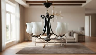 insan ureyi sekilleri: Çılçıraq, 5 lampa, Taxta — 1