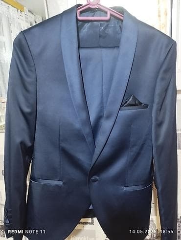 mexmer parca: Kişi smoking dəsti – Ezel brendi - Rəng: tünd göy (navy), parlaq — 1