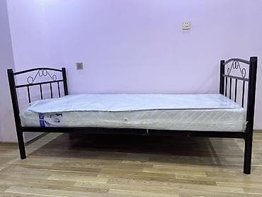 Çarpayılar: Metal çərçivəli tək nəfərlik çarpayı + döşək dəsti - Ölçü: təxmini — 2