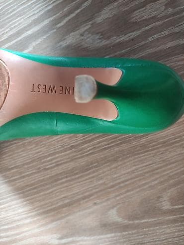 Туфли: Туфли, Nine West, Размер: 37.5, цвет - Зеленый, Б/у — 4