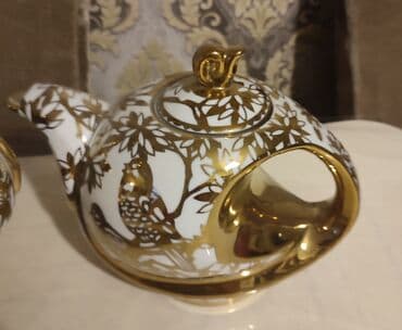 modem wifi 20azn: Çay dəsti, rəng - Qızılı — 4