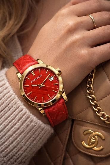 Yeni, Qol saatı, Burberry, rəng - Qırmızı