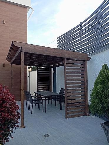 vanak yağ: Açıq hava üçün taxta pergola – hovuz, həyət və terraslar üçün estetik — 8