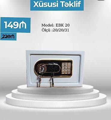 seyif: Elektron seyf – Model: EBK 20 - Ölçü: 20/20/31 sm - Rəng variantları — 2