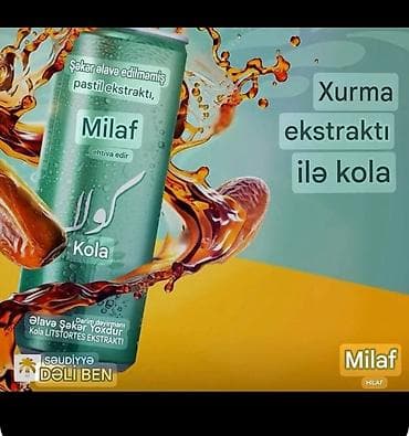 Milaf Cola – xurma ekstraktlı, əlavə şəkərsiz sərinləşdirici içki