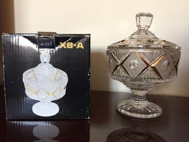 büllür: Xrustal (büllur) qəndqabı - 2 ədəd. Tək qiyməti 30 AZN, birlikdə 50 — 2