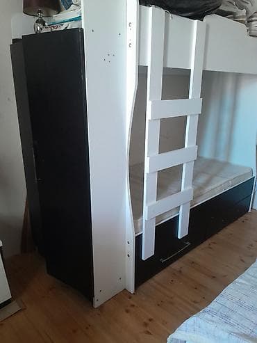 matras alti: Oğlan və qız üçün, İşlənmiş, Çarpayı, Matrassız, Siyirməli, MDF — 4
