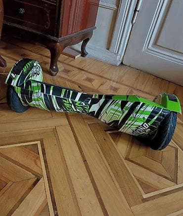 hoverboard qiyməti: Hoverboard / Gyroskuter – yaşıl-qara rəngli, qrafiti üslublu dizayn — 1