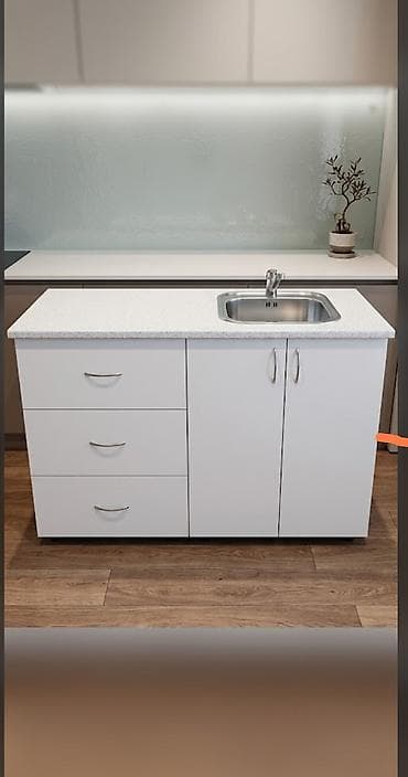 Mətbəx moykası. Mətbəx mebeli. 110 SM ölçüdə. Mebel, moyka və kran