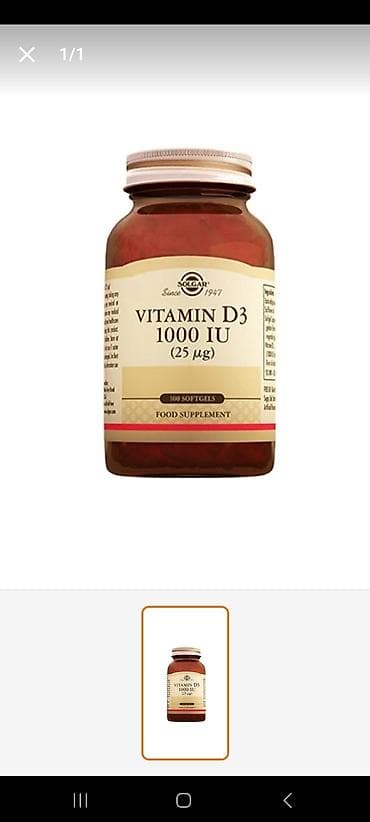 Vitamin D 36 azn 1000 mg 100 kapsul