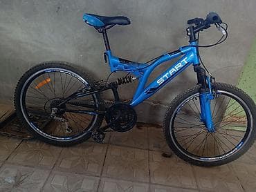 Elektrik velosipedlər: START brendli dağ velosipedi - Rəng: mavi, qara detallar - Tam asqı — 2