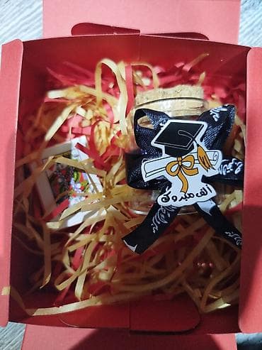 usaq alemi: Адвент календарь на 5 дней в красном и бежевом цветах с подарками — 8