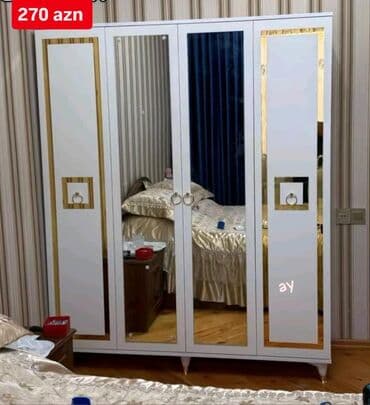 Açılan, 4 qapılı Düz dolab, Qarderob, paltar dolabı