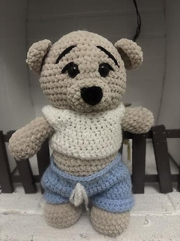 leqo oyuncaqlari: Amigurumi toxunma ayıcıq oyuncağı - Material: yumşaq, hipoallergen — 1
