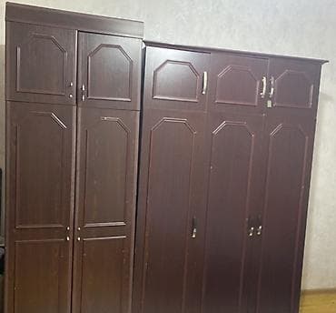 dollar buketi: 6 qapı, Güzgülü, Qəhvəyi, Taxta, Açılan, Düz dolab — 4