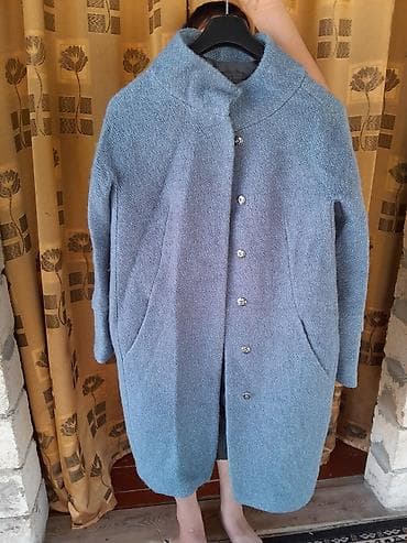 massimo dutti azerbaijan: Qadın palto - Rəng: boz-mavi (səssiz pastel ton) - Uzunluq: dizdən — 1