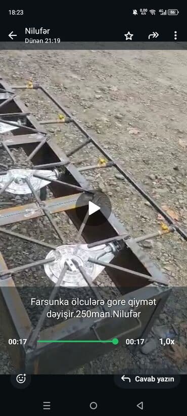 kabab bişirmək üçün manqal: Farsunka (yanğınsöndürmə/çiləmə üçün sprey başlıqları) – ölçülərə görə — 1