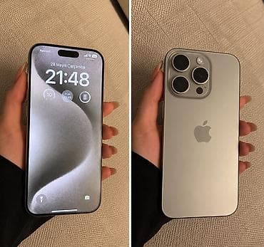 iphone 14 pro titanium: IPhone 15 Pro, 256 GB, Natural Titanium, Face ID, Simsiz şarj, Zəmanət — 1