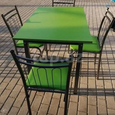 tap az masa ve oturacaqlar: Kuxna üçün masa və oturacaqlar desti, kafe və cayxana üçün stol stul — 5