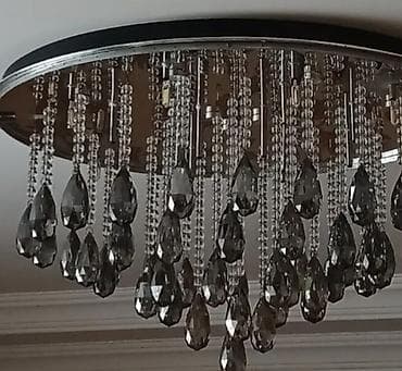 muncuq perdeler: Çılçıraq, 10 və daha çox lampa, Metal — 1