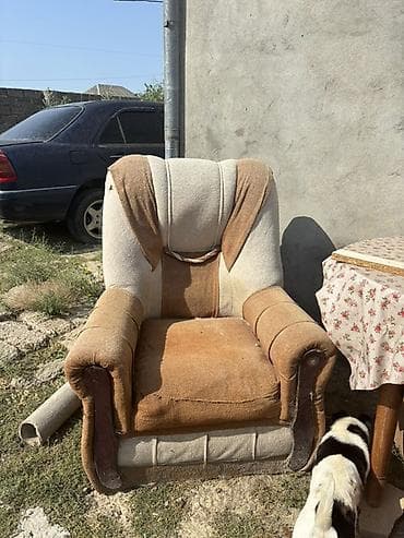 divanl: İşlənmiş, Divan, 2 kreslo, Bazalı, Açılmayan — 2