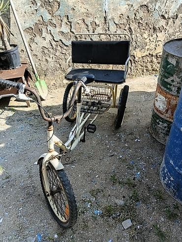 Üçtəkərli velosiped – arxa ikili oturacaqlı model Xüsusiyyətlər: -