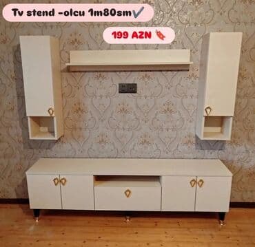 тумба под телевизор в баку: Новый, Прямой ТВ стенд, С полками, Ламинат, Азербайджан — 1