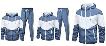 ucuz kurtkalar: İdman dəsti – kapüşonlu üst və şalvar - Rənglər: qara-ağ və mavi-ağ — 4