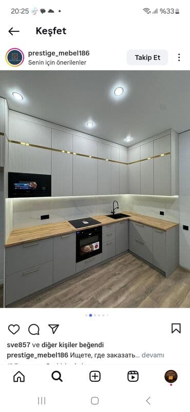 metbex ucun skaf: Məhsul: Mətbəx mebeli (müasir dizaynlı hazır dəstlər) - Stil — 8