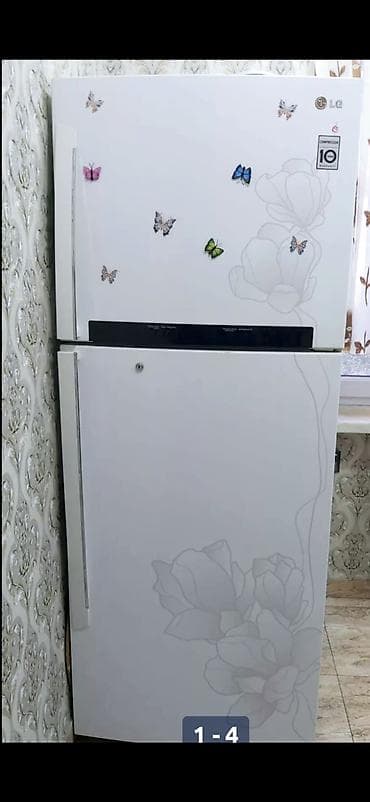 İşlənmiş 2 qapılı LG Soyuducu Satılır, rəng - Ağ, Təkərli