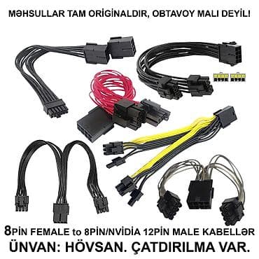 2ci el planset: 4/6/8/12/24pin/Molex/SATA Kabellər SAYLA ALANA VƏ USTALARA TOPDAN — 5